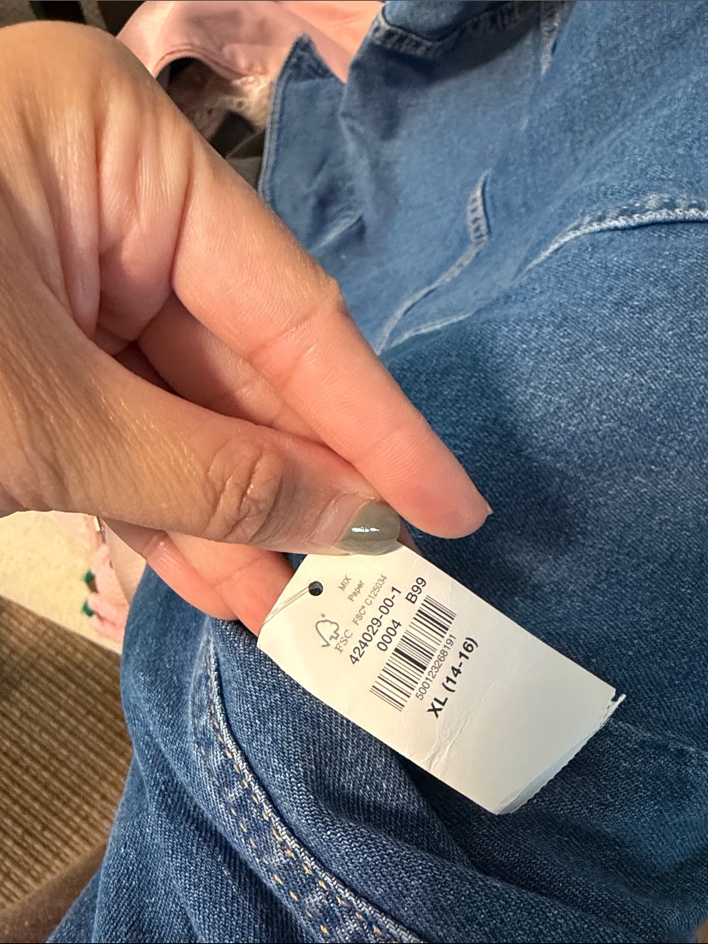 Old Navy Girls Blue Denim Button-Up Jacket - Picture 4 of 4